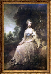 Art Oyster Thomas Gainsborough Mrs. Mary Robinson (\Perdita\) - 18.05" x 27.05" Framed Premium Canvas Print