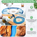 16oz Epoxy Resin Kit- Crystal Clear Resin Kits - Casting Resin for Art, River Table Tops, Jewelry, DIY Craft - Easy Mix by 1:1 Ratio with Silicone Measuring Cups - Good Resin for Beginners