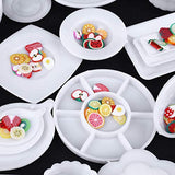 buS9YIN4E 33Pcs Plastic Plate Dishes Set Doll House Furniture,DIY Miniature Kitchen/Living Room/ Bedroom Furniture Dollhouse Fairy Garden Decoration Accessories Kids Toy