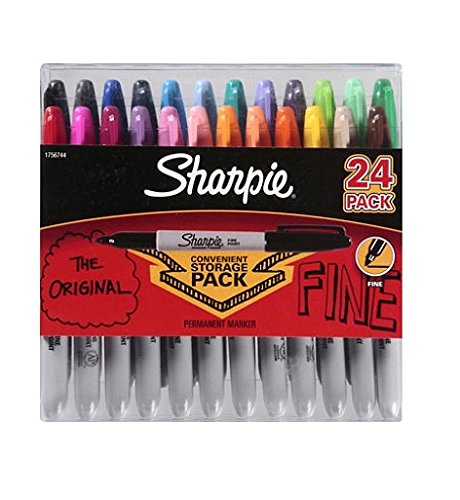 Sharpie Permanent Markers Fine Assorted Colors - 24ct
