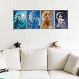 Abbie Home Moon Fairy Diamond Painting - 5D Full Drill Diamond Art Painting by Number Kits for Adult DIY Home Wall Decor (Full Set)