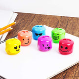 Mr. Pen- , Smiley 6 Pack, Kids pencil sharpener for Colored Pencils, Manual