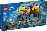 LEGO City Ocean Exploration Base Playset 60265, with Submarine, Underwater Drone, Diver, Sub Pilot, Scientist and 2 Diver Minifigures, Plus Stingray and Hammerhead Shark Figures (497 Pieces)