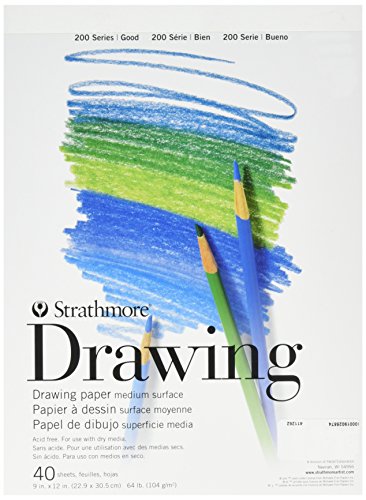 Strathmore 25-009-1 Light-Weight Drawing Pad, 9" x 12" Size, White