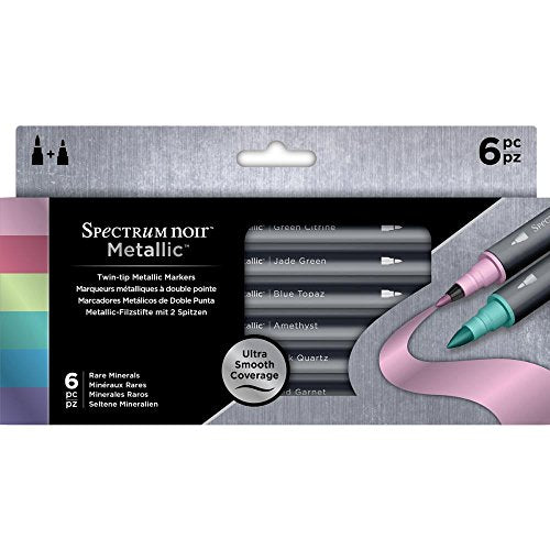 Spectrum Noir Metallic Marker Set Of 6 - Rare Minerals