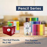 Parrot Premier 72ct Colored Pencils, Soft Core, Triangular-Shaped, Pre-Sharpened, for Artists & Adult Coloring Book