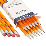 Wood-Cased #2 HB Pencils, Yellow, Pre-sharpened, 16 Packs of 12-Count, 192 pencils in box by Madisi