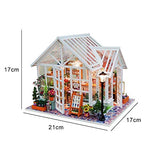 SHIYUE DIY Dollhouse Kit, Miniature Dollhouse Kit, Wooden Dollhouse Kit, Tiny House Assembly Kit, with Furniture and LED and Music Movement, for Birthday