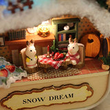 BullkerDirect Miniature Dollhouse Models DIY Decor Doll House Kit Funny Wooden Puzzle Box Theater DIY Mini Dollhouse Model Home Decor Kids Toy 3#