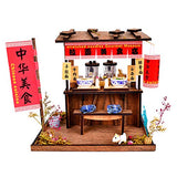 Dollhouse Miniature with Furniture,DIY 3D Wooden Doll House Kit Shop Series Style Plus with Dust Cover and LED,1:24 Scale Creative Room Idea Best Gift for Children Friend Lover (Ramen Gourmet Shop)