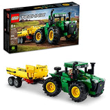 LEGO Technic John Deere 9620R 4WD Tractor 42136 Model Building Kit; A Project Designed for Kids Who Love Tractor Toys; Complete with Tipping Trailer; for Ages 8+ (390 Pieces)