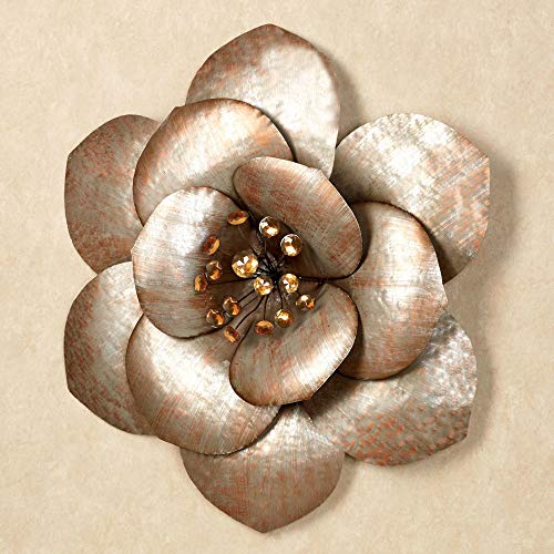 Touch of Class Fiore Metal Wall Art Multi Metallic | Floral Gem Sculpture