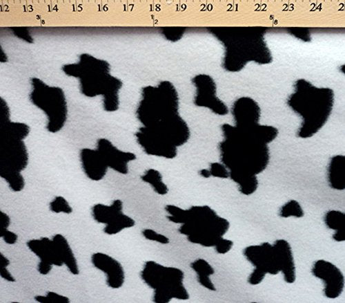 Polar Fleece Fabric Prints Animal Print COW PRINT/60 Wide/Sold by the Yard FE-N-17