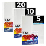 Artista Evolvedd 8x10,Canvas Boards for Painting. 10x Canvases Pack, Triple-Primed Paint Canvas for Acrylic Painting, Oil & More! Blank Canvas, Art Supplies for Adults, Gifts for Artists & Kids