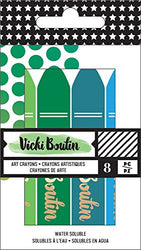 American Crafts Vicki Boutin Mixed Media Oil Pastel Art Crayons 8/Pkg-#2 - Cool