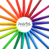 Pagos 80 Colors Dual Brush Pen Set Watercolor Art Markers with Two-Sided Tips, Bright and Vivid Colors, Acid Free 80 Different Shades