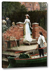 The Glance That Enchants by Edmund Blair Leighton - 7" x 10" Gallery Wrap Giclee Canvas Print - Ready to Hang