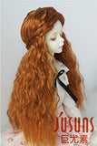 JD119 7-8inch 18-20CM Long curly princess doll wigs 1/4 MSD synthetic mohair BJD wigs Vinyl doll accessories (Carrot)