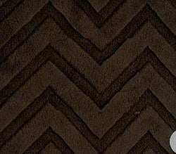 Minky Fabric Cuddle Embossed "Chevron" 58" Wide Sold By The Yard (BROWN)