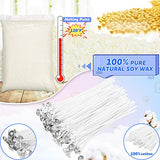 80oz Natural Soy Wax Candle Making Kit, Candle Making Supplies with 100 6-Inch Pre-Waxed Wicks, Greeting Cards, Molds &Tin for Adults Beginners