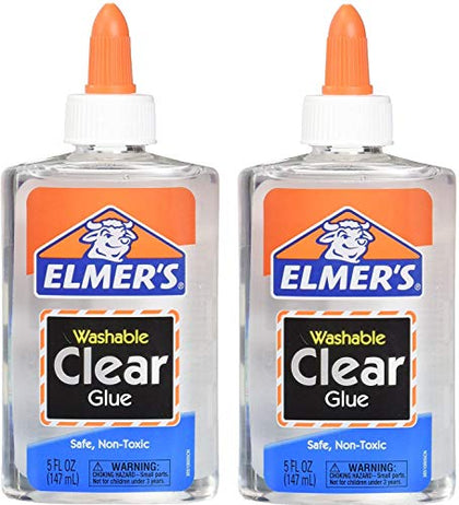 Elmer's E305 Washable School Glue, 5 oz Bottle, 4 Pack, Clear