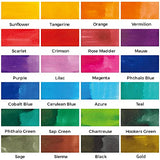 Mont Marte Drawing Ink Colors Signature 24pc x 0.24 US fl.oz (7ml), Art Set Includes Vibrant Ink Colors, for Illustration, Calligraphy, Scrapbooking.