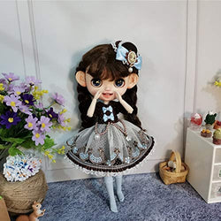 XSHION 4Pcs Brown Bubble Dress Clothes Set for BJD Dolls - No Doll