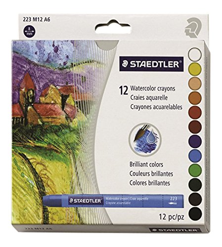 Staedtler Karat Aquarell Premium Watercolor Crayons, 223M12