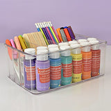 Premium Quality Clear Plastic Craft and Art Supply Organizer | 5 Compartments