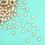 1000 Pieces Star Shape Unfinished Wood Pieces Blank Wood Pieces Wooden Cutouts Ornaments for Craft Project and Decoration (3/4 Inch)