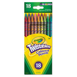 Crayola Twistables Colored Pencils, Assorted Colors 18 ea (12 Packs)
