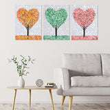 3 Piece Wall Art for Living Room and Bedroom, 12 x 16 Inch Handmade Paintings Wall Decor Pictures, Frameless Canvas Oil Paintings for Wall Decorations