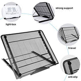 HIRALIY A3 LED Light Box 18.11" x 13.2" Diamond Painting Light Pad Kit with Metal Stand 4 Fasten Clips for Easy Vinyl Weeding,Tracing, Drawing