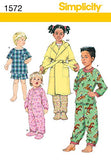 Simplicity 1572 Toddler and Child's Robe and Pajamas Sewing Patterns, Sizes 1/2-2