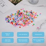 7200 Pcs Clay Beads for Bracelet Making, 24 Colors Flat Round Polymer Clay Beads 6mm Spacer Heishi Beads with Pendant Charms Kit and Elastic Strings for Jewelry Making Kit Bracelets Necklace