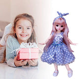 3D Doll Princess Set,Safe Durable Dress Up Girl Toy Gift with Movable Joints Rapunzel Fashion Doll,3D BJD Doll Princess Toy for Girl Birthday Gift