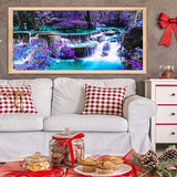 5D Diamond Painting Kits for Adults DIY Large Waterfall Full Round Drill (27.5 x 13.7 inch) Crystal Rhinestone Embroidery Pictures Arts Paint by Number Kits Diamond Painting Kits for Home Wall Decor