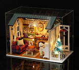 Flever Dollhouse Miniature DIY House Kit Creative Room with Furniture for Romantic Artwork Gift(Holiday Time Plus Dust Proof)