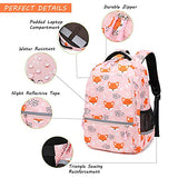 Girls Backpacks, Fox Backpack for Girls, Kids Fox School Bookbag Set with Lunch Box and Pencil Case