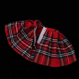 Fityle Lovely T-Shirt Plaid Skirt Stockings Party Clothes Set for 1/3 BJD SD Dolls