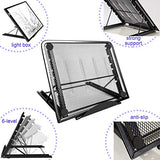 HIRALIY LED Light Box Diamond Painting Light Pad Kit with Metal Stand 4 Fasten Clips for Easy Vinyl Weeding,Tracing,Drawing