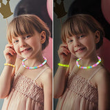DULEFUN 1000pcs Glow in The Dark Pony Beads Mix 9 Colors Glow Pony Beads Luminous Beads Bulk Acrylic Hair Beads Plastic Pony Beads for Hair Braiding Bracelets Necklaces Jewelry Making