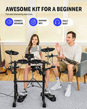 Donner Electric Drum Set, Electronic Drum Kit for Beginner with 272 Sounds, Quiet Mesh Drum Set with Heavy Duty Pedals and Drum Sticks, Light & Portable(DED-90,Kids Christmas Birthday Gift )