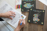 Three Books! Designs From The Sky, Land & Sea. Coloring books for adults relaxation