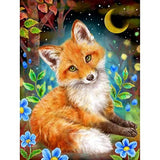 AIRDEA Fox Diamond Painting Kits for Adults Beginners 5D Full Drill Round Animal Diamond Art Kits Flowers Diamond Painting Kits Fox Picture Art Gem Painting for Home Wall Art Decor 11.8x15.7 inch