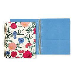 Kate Spade New York Women's Blossom Large Spiral Notebook, White/Red/Multi, One Size