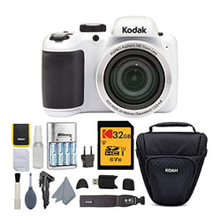 Kodak PIXPRO AZ401 40x Astro Zoom Digital Camera (White) with Koah Holster Case and Accessory Bundle (5 Items)