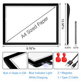 Rechargeable Light Pad for Tracing, Iusmnur A4 Battery Powered Light Pad for Diamond Painting Drawing Animation Stenciling Sketching