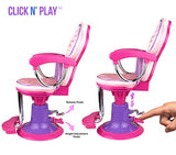 Click n' Play Doll Salon Chair and Accessories. Perfect For 18 inch American Girl Dolls