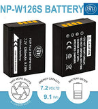BM Premium 2 Pack of NP-W126S High Capacity Battery for Fujifilm FinePix X-T100, XT-200, X-100F, X-100V X-A7, X-H1, X-T10, X-T20, X-T30, X-A2 X-A3 X-A5 X-A10 X-E1 X-E2 X-E2S X-E3 X-T1 X-T2 X-T3 Camera